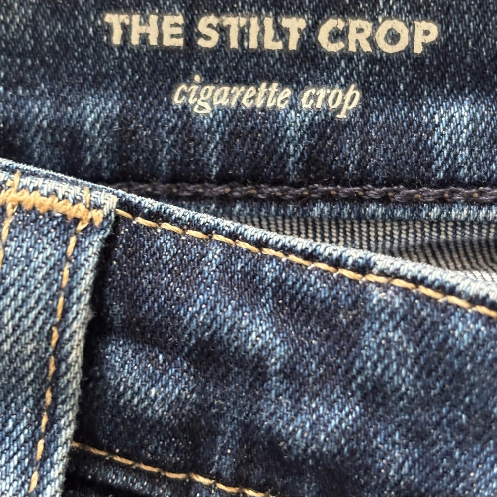 Adriano Goldschmied The Stilt Crop Blue Washed Denim Jeans Size 29 - Picture 4 of 7